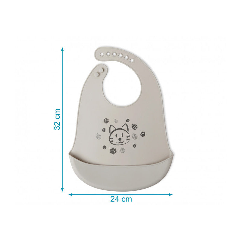 Kiokids - Bavaglino in Silicone - Grigio - 3