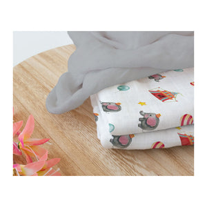 Kiokids - Set 2 Mussole di Cotone - Grigio - 2