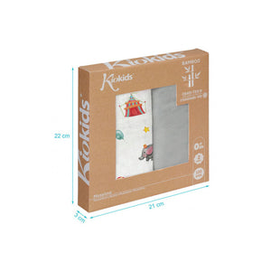 Kiokids - Set 2 Mussole di Cotone - Grigio - 3