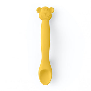Cucchiaio In Silicone Per Bambini +4 Mesi - Giallo