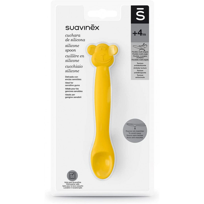Cucchiaio In Silicone Per Bambini +4 Mesi - Giallo - 3