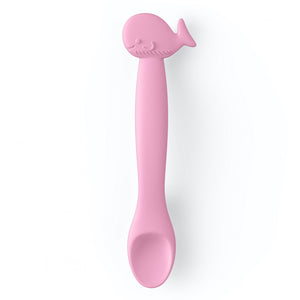 Cucchiaio In Silicone Per Bambini +4 Mesi - Rosa