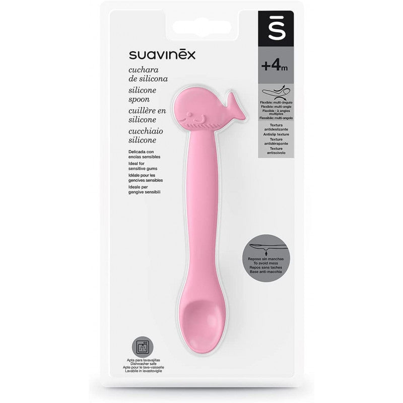 Cucchiaio In Silicone Per Bambini +4 Mesi - Rosa - 3
