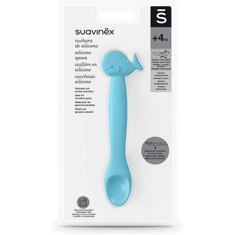 Cucchiaio In Silicone Per Bambini +4 Mesi - Azzurro - 3