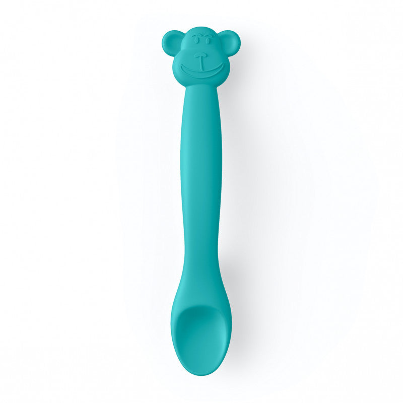 Cucchiaio In Silicone Per Bambini +4 Mesi - Verde