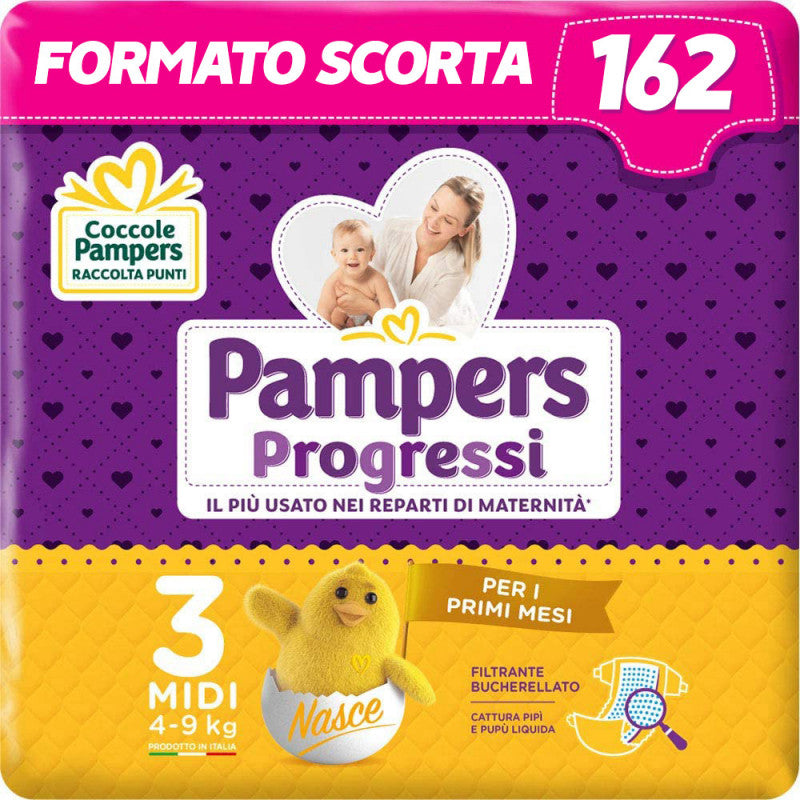 Pampers Progressi Pentapack - Taglia 3