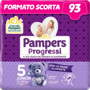 Pampers Progressi Pentapack - Taglia 5