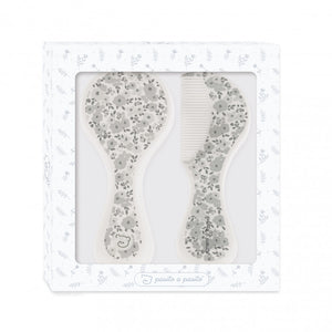 Pasito a Pasito - Set Spazzola e Pettine Flowers Grey - 3
