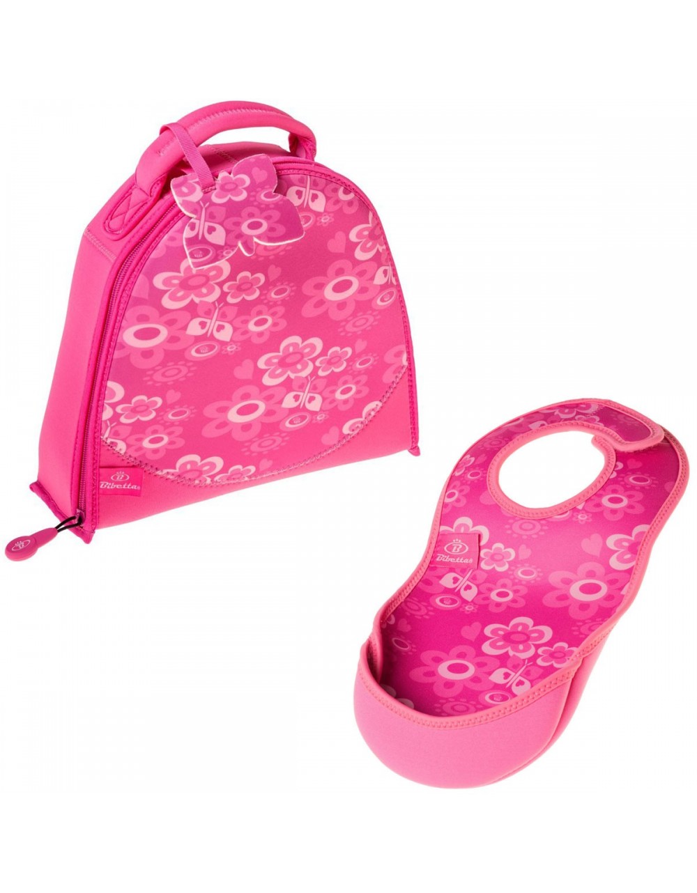 Set Zainetto e Bavaglino in Neoprene Rosa