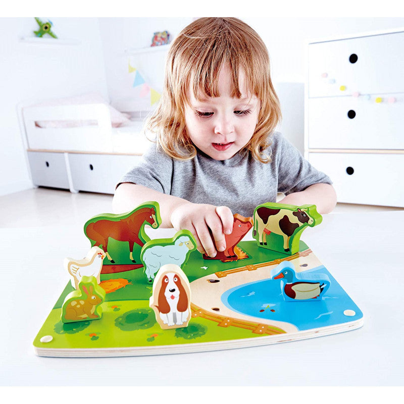 Hape - Puzzle Double Face della Fattoria - 3