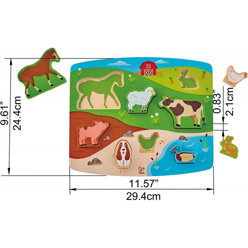 Hape - Puzzle Double Face della Fattoria - 4