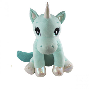 Peluche Unicorno 40 Cm Verde