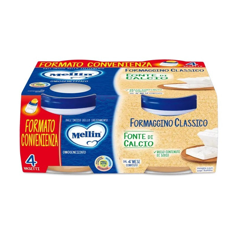 Omogeneizzato Formaggino Classico Mellin 4x80 gr.