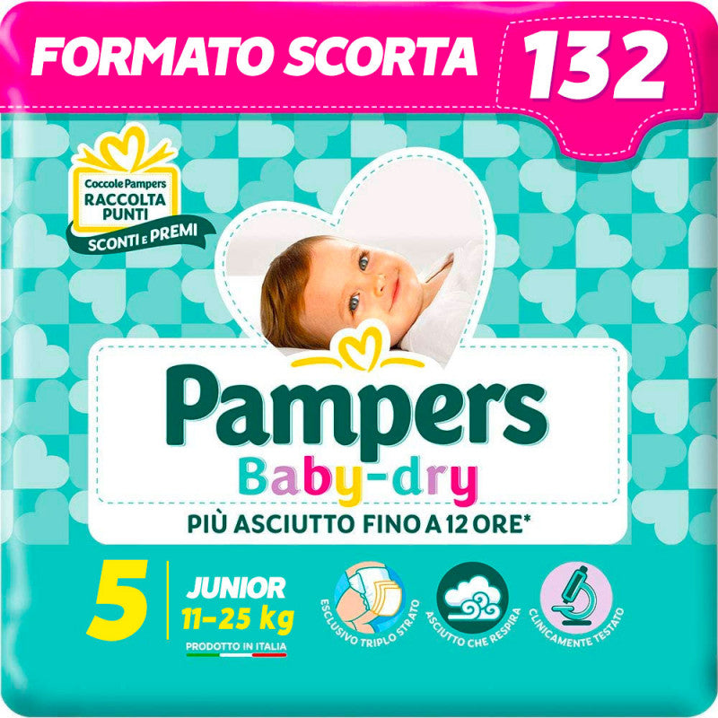 Pampers Bay Dry Esapack - Taglia 5