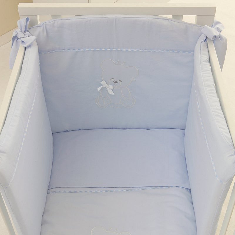 Completo Piumone e Paracolpi Coccolo Nanan Azzurro
