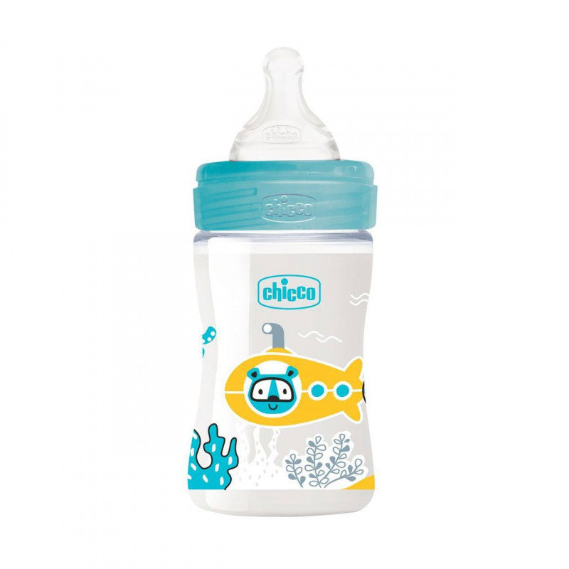 Biberon Benessere Flusso Lento In Plastica Light Blue