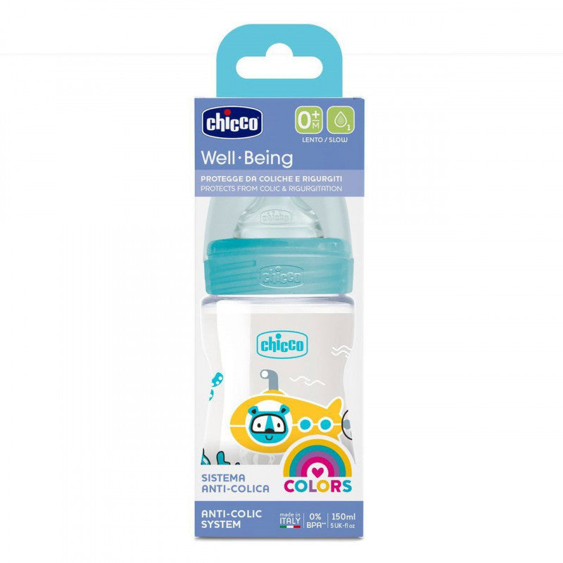 Biberon Benessere Flusso Lento In Plastica Light Blue - 2