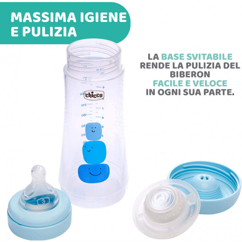 Biberon Chicco Perfect 5 - 300 ml - Azzurro - 4