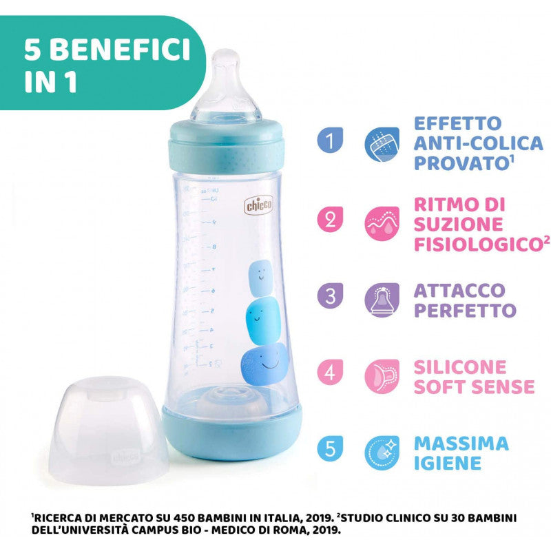 Biberon Chicco Perfect 5 - 300 ml - Azzurro - 8