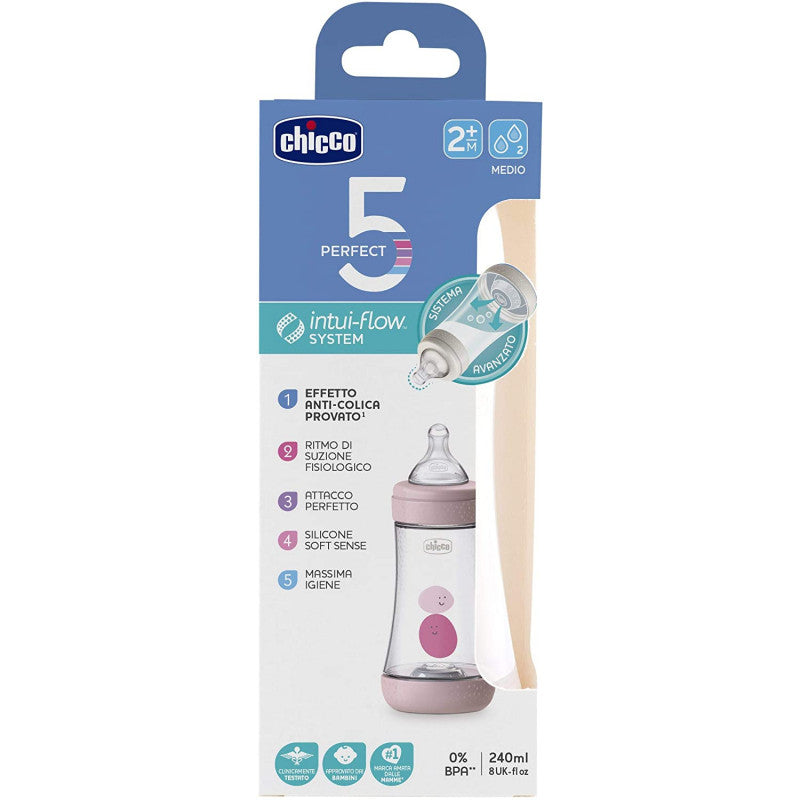 Biberon Chicco Perfect 5 - 300 ml - Rosa - 3