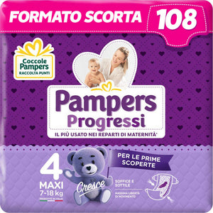 Pampers Progressi Pentapack - Taglia 4