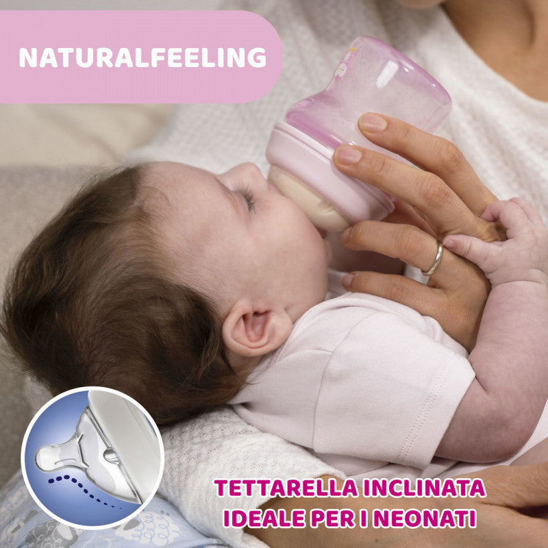 Chicco- Biberon Natural Feeling 250ml Grigio - 3