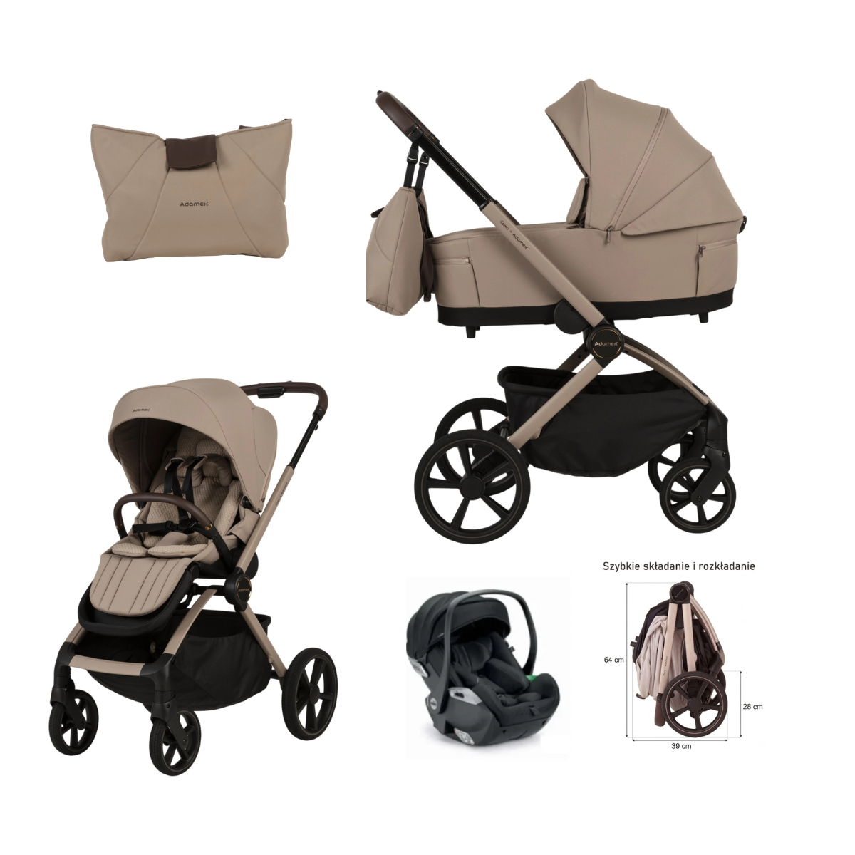 Trio Como Adamex Natura Latte Seggiolino Reclinabile