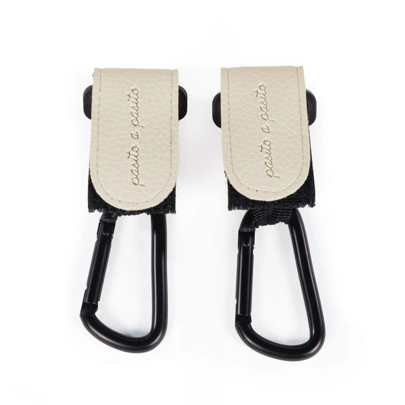 Set of 2 Stroller Hooks - Pasito a Pasito Icon Cream